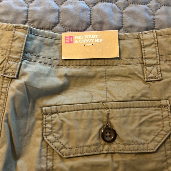 Merona Utility Mid-Waist Outback Brown Khaki Crop Capri Pants Size 10 - Picture 10 of 10